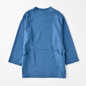 【SALE】[ミ・デゥー]メルトンハイネックチュニック　ブルー（1134-01008）　