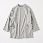 【SALE】[ミ・デゥー]メルトンハイネックチュニック　ライトグレイ（1134-01008）　