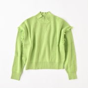 【SALE】[ミ・デゥー]片畦ハイネックPO　ミント（1133-08023）　