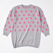 【SALE】[ミ・デゥー]星柄パイルチュニック　ライトグレイ（1133-08029）　