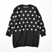 【SALE】[ミ・デゥー]星柄パイルチュニック　ブラック（1133-08029）　