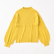 【SALE】[ミ・デゥー]ボリューム袖ハイネックPO　カラシ（1133-08056）　