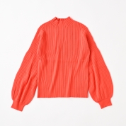 【SALE】[ミ・デゥー]ボリューム袖ハイネックPO　オレンジ（1133-08056）　