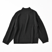 【SALE】[ミ・デゥー]ハイネックドロップ袖PO　ブラック（1133-08001）　