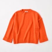 【SALE】[ミ・デゥー]袖ロリブ折返しクルーPO　オレンジ（1133-08004）　