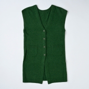 【SALE】[Donnez-Moi]アルパカ混Vネックベスト　グリーン