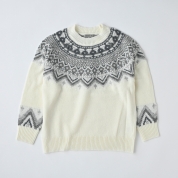 【SALE】[Donnez-Moi]ノルディック柄ニット　ホワイト