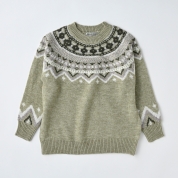 【SALE】[Donnez-Moi]ノルディック柄ニット　グリーン