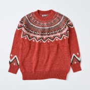 【SALE】[Donnez-Moi]ノルディック柄ニット　レッド