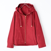 【SALE】[Noa-ge]水玉ジャガードJK　レッド