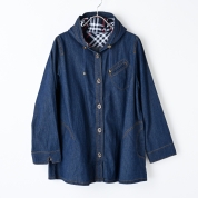 【SALE】[Noa-ge]別布使いデニムJK　ネイビー