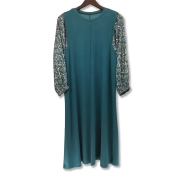 【SALE】[Noa-ge]小花柄1切替デザインOP<127-5501-6559>グリーン　