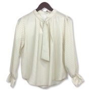 【SALE】[Noa-ge]ジョーゼットPTボウタイチュニック<121-5299-9757>ベージュ　