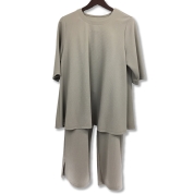 【SALE】[Noa-ge]ワッフルパンツスーツ<121-5499-5322>ライトグレイ　