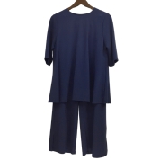 【SALE】[Noa-ge]ワッフルパンツスーツ<121-5499-5322>ネイビー　