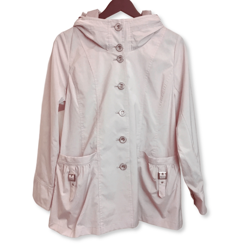 [Noa-ge]グログラン別布使いコート＜121-4282-2187＞ライトピンク