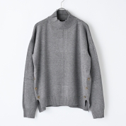 【京王エコ活セレクション】[Noa-ge]無地×リブニット　ライトグレー