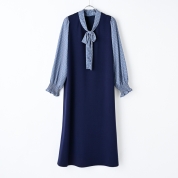 【京王エコ活セレクション】[Noa-ge]プリントボータイOP　ネイビー