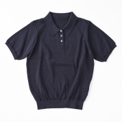【SALE】[スタイルブック]ポロニット　ブラックネイビー