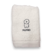 [CLASKA]MAMBO 刺繍 ウォッシュタオル　ホワイト　
