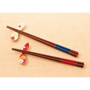 ［兵左衛門］吉祥丸文様（赤）寿（先角源氏夫婦/瓢箪箸置付）(X-650) 04-2