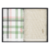 ［ラルフ  ローレン  ホーム］ESTELLA  PLAID  ウォッシュタオル2枚セット（セージ）(HMRLBATH7620001) 10-1