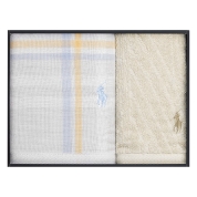 ［ラルフ  ローレン  ホーム］ESTELLA  PLAID  ウォッシュ＆ハンドタオルセット（ニュートラル）(HMRLBATH7620022) 10-2