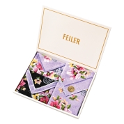 ［フェイラー］ニューポージーハンカチ（ペールパープル）＋ウォッシュタオル＋ゲストタオルセット(NPO-S9120) 11-7