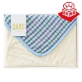 ［ダックス］シール織ガーゼひざ掛け　ブルー(DK562050) 12-4