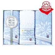 ［JAPAN  MEIFU  imabari  花衣（はなごろも）］フェイスタオルセット　B(HG-3000) 15-6