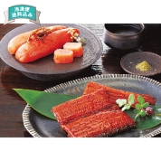 「ぎおん割烹なか川」うなぎ蒲焼と柚子風味明太セット〈GN-U3M1〉 17-8