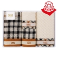 ［ダックス］ダブルハウスチェック  タオルセット〈55-3089400〉 10-3