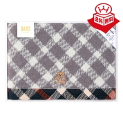 ［ダックス］ブラックハウスチェックベア  バスタオル〈55-3079300〉 10-6