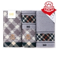［ダックス］ブラックハウスチェックベア  タオルセット〈55-3079400〉 10-7