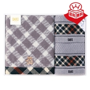 ［ダックス］ブラックハウスチェックベア  タオルセット〈55-3079500〉 10-8