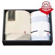 ［今治タオル］瀬戸内テーラー  タオルセット　ベージュ〈TA-5005〉 12-4