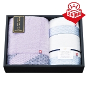 ［今治タオル］瀬戸内テーラー  タオルセット　パープル〈TA-5005〉 12-4