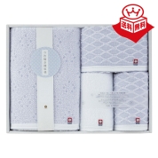 ［今治輪奈織紋様  あられ&つなぎ］タオルセット〈AT-5000〉 14-4