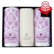 ［ランバン］フェイスタオルセット　パープル〈LV-5000〉 14-6