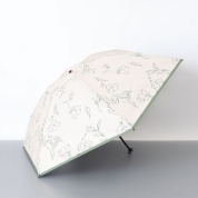 [BLAO ブラオ]晴雨兼用傘(折りたたみ傘) 1BA 27708　59（ベージュ×グリーン）