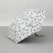 [ビューランス]プリント晴雨兼用(折り畳み・ミニ傘) 1BH 27744　90(ホワイト）