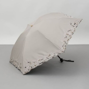 ビューランス]刺繍縁オーガンジー晴雨兼用(折り畳み・ミニ傘) 1BH