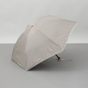 [ビューランス]刺繍縁オーガンジー晴雨兼用(折り畳み・ミニ傘) 1BH 27746　81（ライトベージュ）