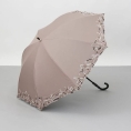 [ビューランス]刺繍晴雨兼用パラソル(1段スライドショート) 1BH 23045　83（ベージュ）