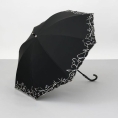[ビューランス]刺繍晴雨兼用パラソル(1段スライドショート) 1BH 23045　98（ブラック）