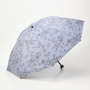 【パスポート優待15％OFF】[フワクール]晴雨兼用パラソル フローラルプリント　グレー