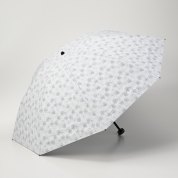 【パスポート優待15％OFF】[フワクール]晴雨兼用パラソル リトルフラワープリント　オフホワイト