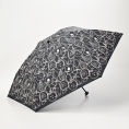 [フワクール]晴雨兼用パラソル フルーツプリント　ブラック