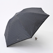 [フルラ]カチオンジャカード×パールリボン ミニ傘　ブラック