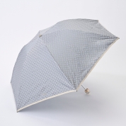 [フルラ]カチオンジャカード×パールリボン ミニ傘　グレー